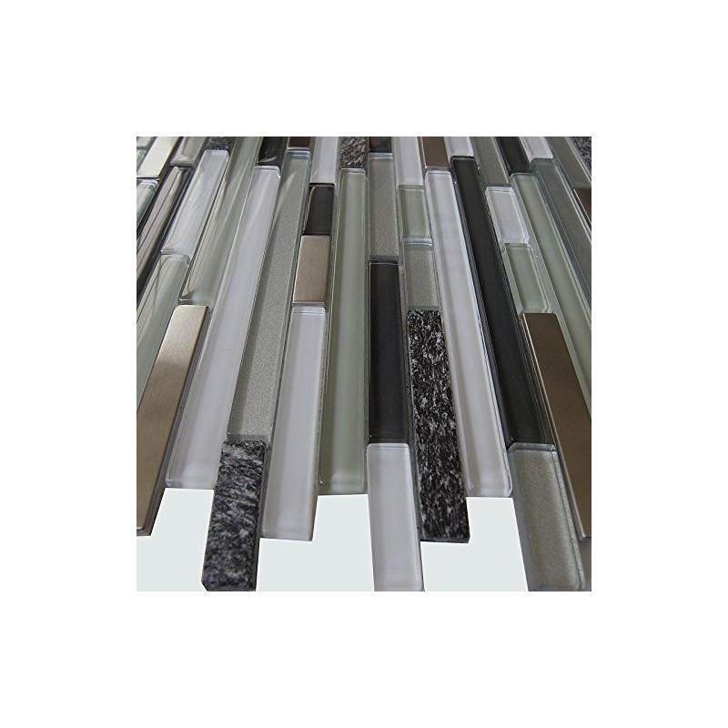 Simple Tile - 5 Sheets Glass and Stone Mosaic Tile