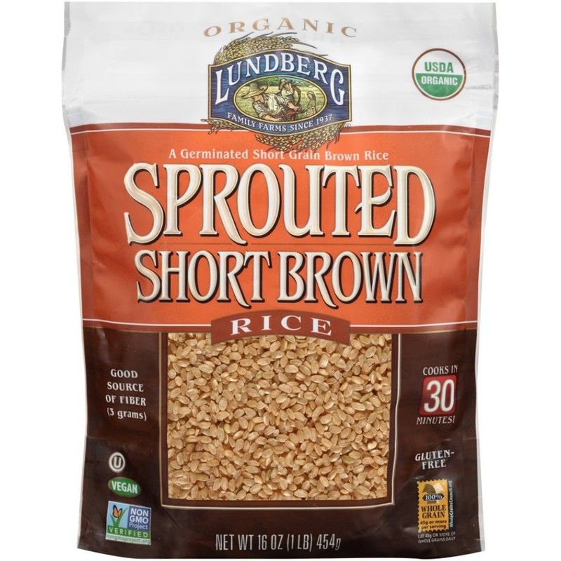 Lundberg Family Farms Sprouted Short Brown Rice, 16 Ounce