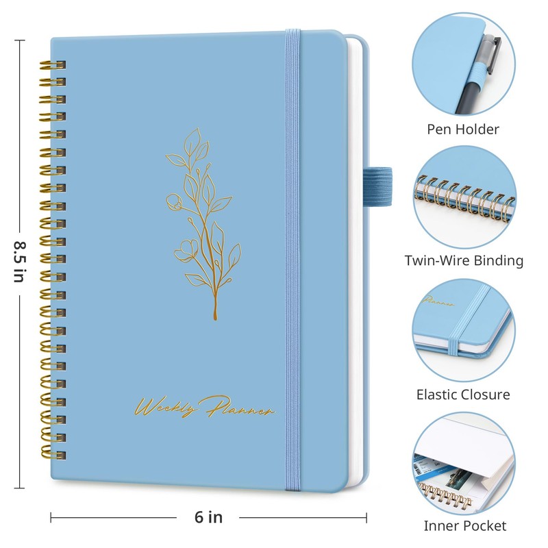 Undated Weekly Planner, Weekly To Do List Notebook with Goal