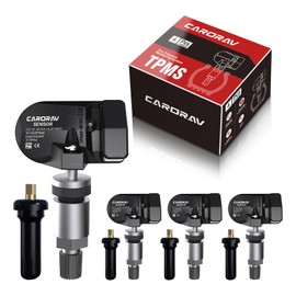 315Mhz TPMS Sensor, Tire Pressure Monitoring Sensor fit for 2008-2017 Toyota Sequoia, 2006-2020 Toyota Sienna, 2006-2017 Toyota Tundra, Replace 42607-0C070 426070C060 4PCS - 4 Replaceable Valve Stems