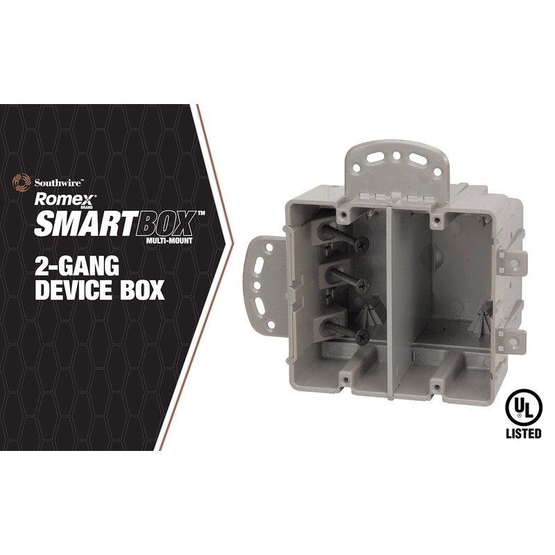 Southwire MSBMMT2G 2 Gang Multi Mount Device Box with Depth