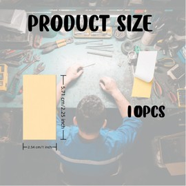 10 Pcs Door Hole Filler Plates 1"x2-1/4", Blank Strike Plate Covers with Double-Sided Tape, Deadbolt Lock Repair Kit, Door Edge Shim for Wood & Metal Doors