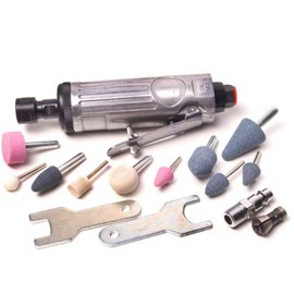 15 PC Air Die Grinder KIT 1/4" 1/8" Rotary Air Compressor Tool Kit Set