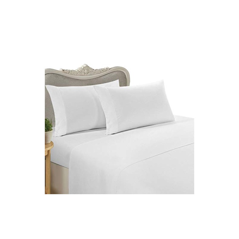 Luxurious WHITE Solid Solid/Plain, KING Size, 1200 Thread Count Ultra