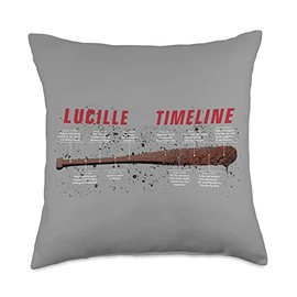 Skybound Entertainment The Walking Dead Lucille's Timeline Throw Pillow, 18x18, Multicolor
