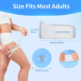 AMSGANK Shower Protection Leg, Cast Protection Waterproof Leg Reusable Waterproof Cast Bandage for Broken Toe, Ankle Burning, Keep Wounds Dressings Dry - Adult Long Leg