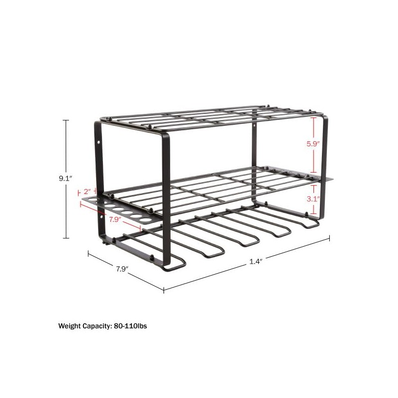 Power Tool Organizer - 3-Tier Garage Shelving Unit with 110lb