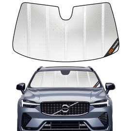 Pigenius Windshield Sun Shade for 2018-2025 Volvo XC60. Front Window Sunshade with Storage Bag