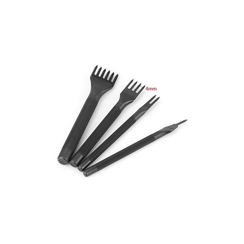 FTVOGUE 4 Pcs/Set Punch Herramienta de Bricolaje de Cuero Herramientas