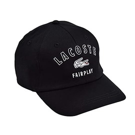 Lacoste L3502 Cotton 6PANEL CAP (Cotton, 6 Panels, Cap), Black, 58 Sizes