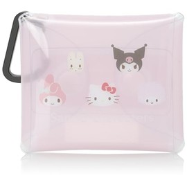 Sanrio0035 Clear Multi Case, SS Size, Small Storage with Carabiner, Earphones, Mini Wired/Wireless Storage, Airpods Case, Bag Accessories, Pouch, Commuting to Work or School, Women's, Men's, Girls,
