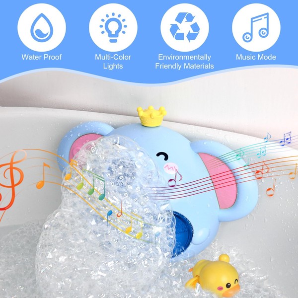 Baby Shower Bubble Machine Blue with Duck