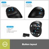 DELUX Wireless Ergonomic Vertical Mouse, 2.4G with USB Receiver and