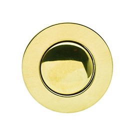 PF WaterWorks PF0739 Upgrade, SinkSTRAIN FlexPOPUP Diameter 1.5 inch Pop-Up Drain Flange and Stopper Cap Replacement (Threaded) -for EasyPOPUP, ClogFREE-Polished Brass
