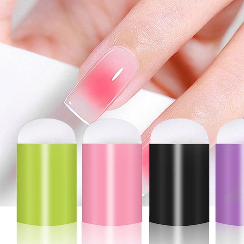 Baluue 10pcs Gradient Shading Sponge Tips for Nail Art Manicure