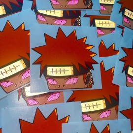 KAMUI COLORS PAIN REFLECTIVE ANIME PEEKER STICKER NARUTO SHIPPUDEN AKATSUKI CAR STICKER