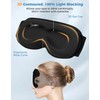 Upgraded 3D Contoured Cup Eye mask Blindfold, Block Out Light,5.4