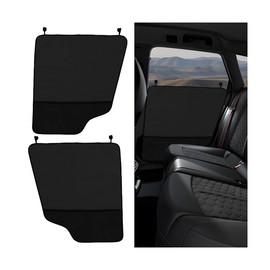 KHGUZ 2PCS Car Door Protector for Dogs, Waterproof Anti-Scratch Vehicle Pet Door Covers with Storage Pockets, Auto Back Shield Pet Side Panel Guard Accessories, Universal for Most Cars (Black)