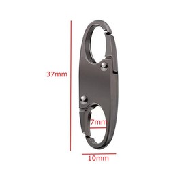 Naisfei 8 Pcs Zipper Clip Theft Deterrent, Zipper Locks for Backpacks, Double Opening Zipper Pull Tab, Keychain Key Holder for Backpacks,Clothing, Suitcase,Purse Closed (Gun black)