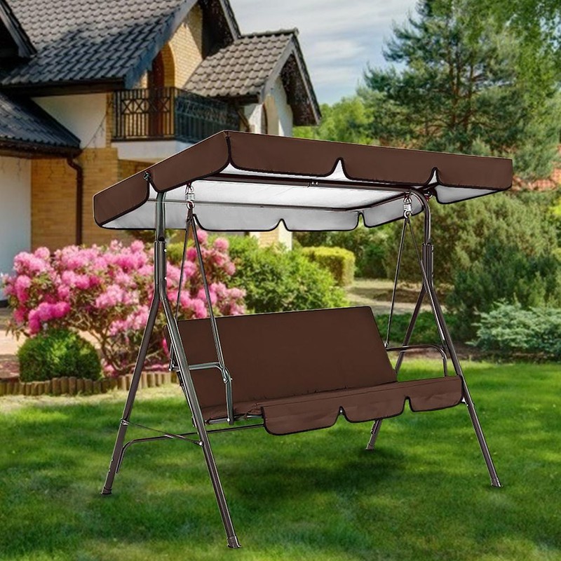 Outdoor Terrace 3 Seat Swing Seat Waterproof Cover Swing Top