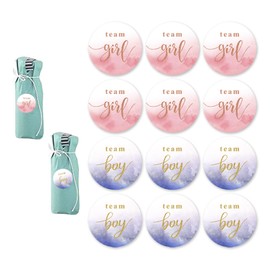 TAMUNI 120 PCS Gender Reveal Stickers - Adorable Team Boy and Team Girl Stickers for Baby's Gender Reveal - Perfect for Baby Showers and Voting Games