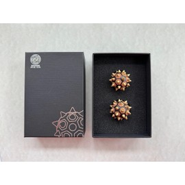 2 x hedgehog balls made of wood and brass, handmade, natural product, acupressure, massage, relaxation, DBT skills against tension