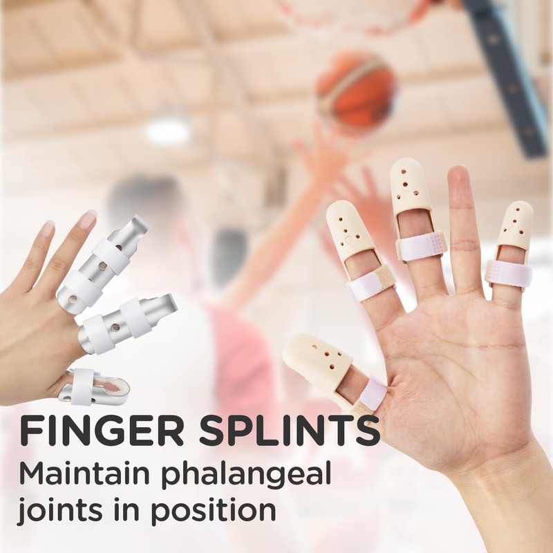 Sopito Finger Splint, 7PCS Finger Support Brace Finger Stabilizer for