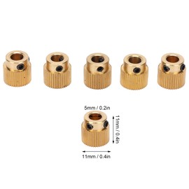 10Pcs Gold 40 Teeth Extruder Drive Gear Wheel Brass Compatible with 3D Printer Ender 3 V2/ Ender 3/ Ender 3 Pro/Ender 5/ CR-10/10S 20/20 Pro，3D Printer Parts and Accessories