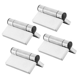 4 Piezas Bisagras para Puerta de Cierre Automático, 3 Pulgadas Bisagra de Resorte Cargado de Acero Inoxidable, Herrajes para Muebles para Puertas de Gabinetes, Armarios, Estanterías, Puerta Invisible