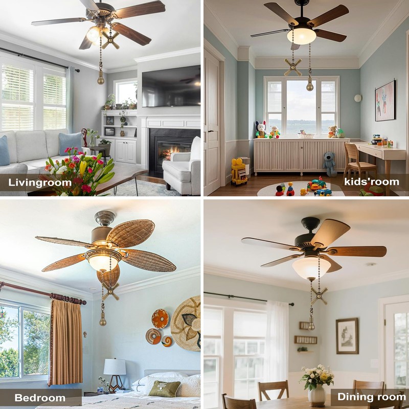 Kelduemi Ceiling Fan Pull Chain Ornaments, 13.6 Inches Fan Pulls