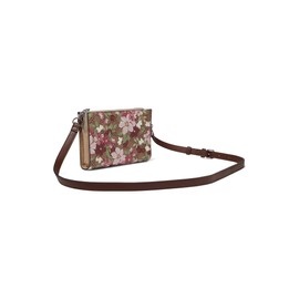 Nine West Radzi SLG Wallet On A String Mocha Logo Floral One Size