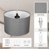 ZSLAIFU 15FT Plug in Pendant Light, Hanging Lamp with Switch,Gray