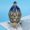 European Style Shiny Artificial Diamond Easter Egg Metal Crafts Jewelry