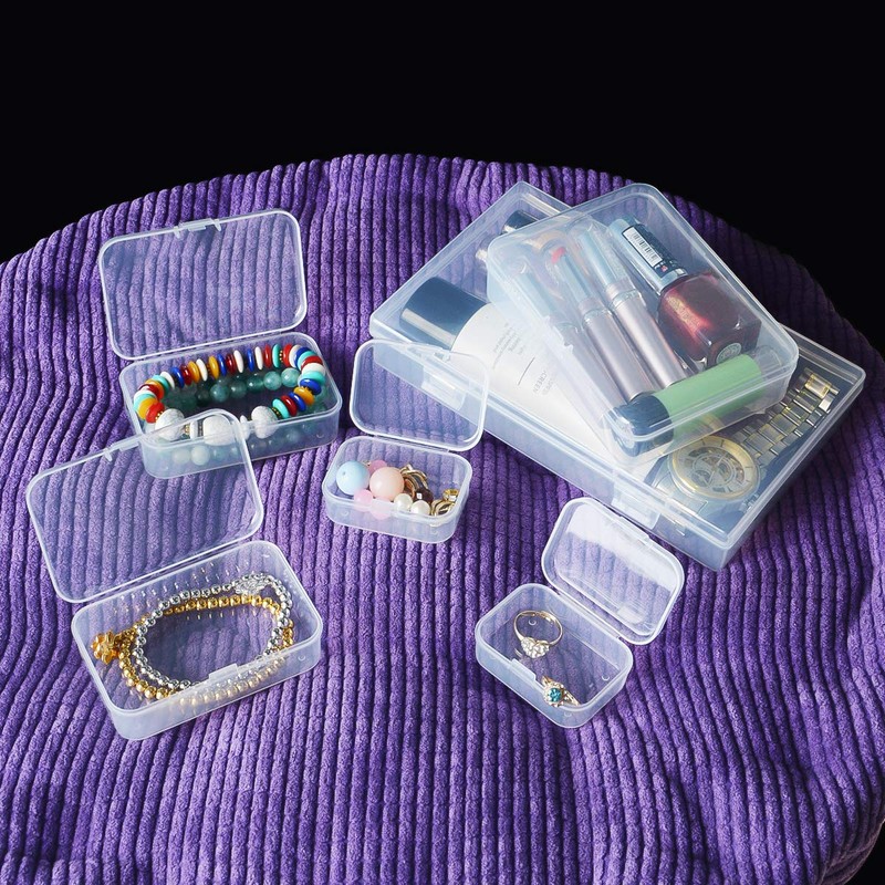 Goodma 36 Pieces Mixed Sizes Rectangular Empty Mini Plastic Organizer