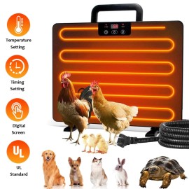 Chicken Coop Heater 200W Safe Radiant Space Heat Energy Chick Pet Cat Dog Warmer