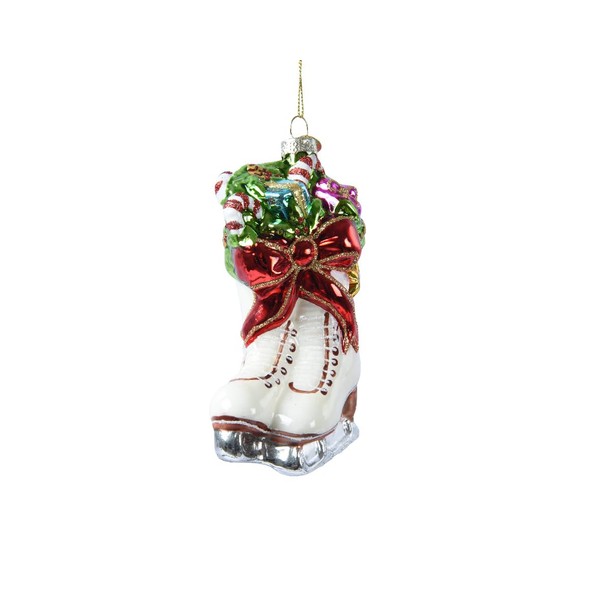 Kaemingk Christmas Tree Decoration Glass 15 cm Ice Skates with