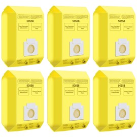 6 Pack Vacuum Cleaner Bags Fit for Kenmore Canister Type C/Q 5055 50555 50557 50558 and Pana·sonic Type C-5 C-18, 200 Series, 400 Series, 600 Series, 700 Series, 800 Series Vacuum By Improvedhand