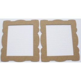 Unbranded {3} *DECORATIVE FRAME* -  Bare Rectangle Picture Frames Chipboard Die Cuts