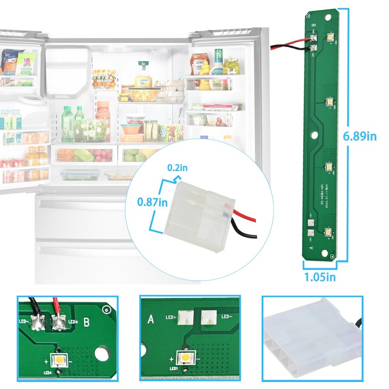 W11042554 W11527432 W11387579 W11333374 Refrigerator Light Assy Module Brand Fits
