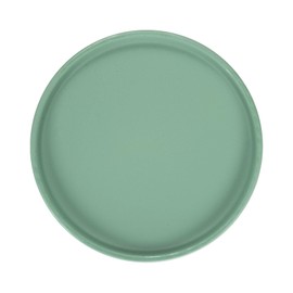 M METERXITY Ceramic Plant Saucer, 6.3 Inch Plant Water Catcher Tray, Plant Pot Saucers for Indoor/Outdoor Plants/Flower Drainage Drip Water Tray [Round Green Blue]