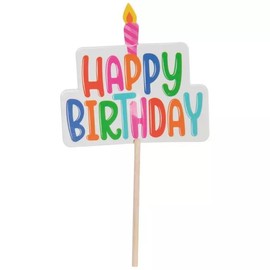 Happy Birthday Cupcake Topper - Decorate 24 Cupcakes with Colorful Picks