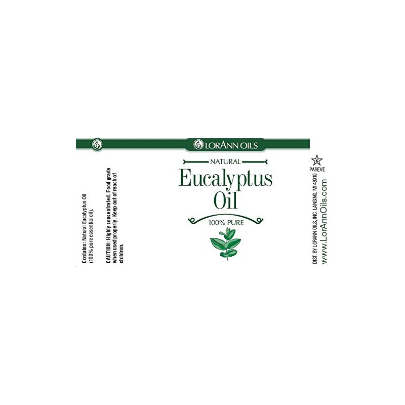 Lorann Eucalyptus Natural 100% Pure Essential Oil Aromatherapy 1 Fl.