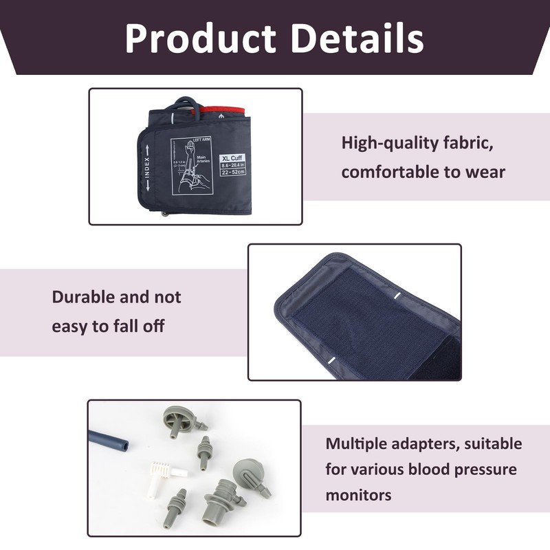 Extra Large Blood Pressure Cuff, 22-52CM Compatible with Omron and