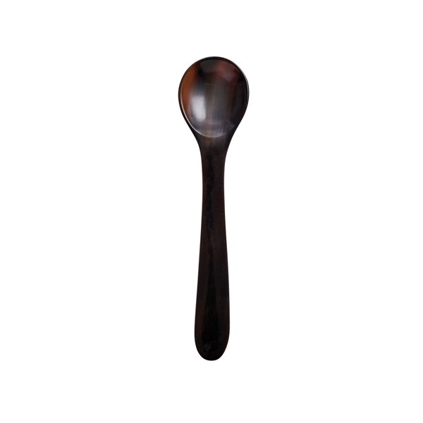 HIC Kitchen Caviar Scoop Spoon, Handcrafted Ankole Cow Horn, Responsibly Sourced, 4.25-Inches - Ideal for Serving Delicate Caviar Pearls, Perfect for Parties, Holidays, Unique Color Variance