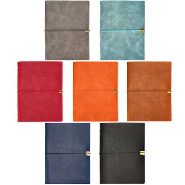 Leather Notebook, A5/A6/B5 Writing Notebook 6 Holes Refillable Diary Travel Diary 100 Pages for Writing and Drawing