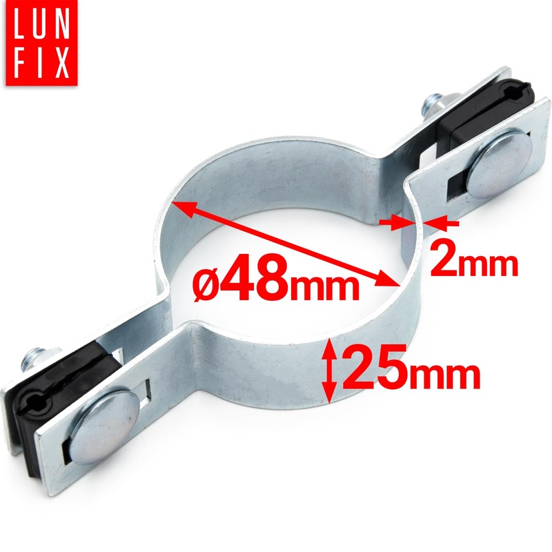 Centre Clamp Strut Clamp Round Mesh Fence Post 48 mm