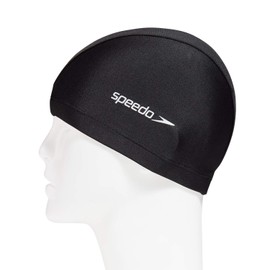 Speedo SD97C41 Swim Cap, Tricot Cap, Unisex, Black/Silver, Free