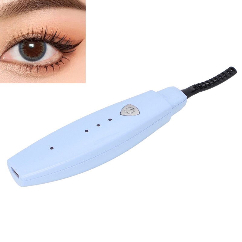Heated Eyelash Curler USB Rechargeable Electric Lash Curling Tool for