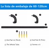 Junelizente Perfiles Barra De Cortina Metálica Extensible Ajustable Barra De
