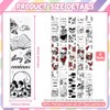 Peacoblue 30pcs UV DTF Bookmarks Wraps Transfer Stickers Skull and